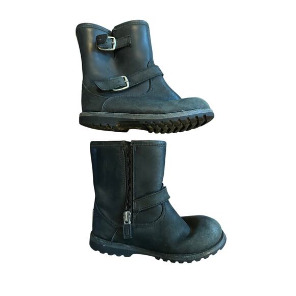 UGGs Toddler girls leather combat boot size 6 - Picture 1 of 6